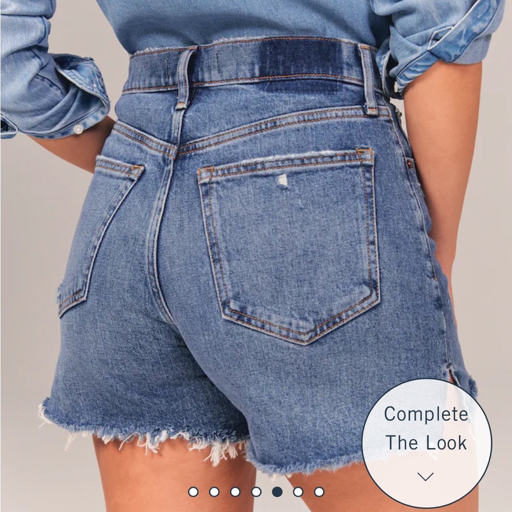 Curve Love High Rise 4 Inch Abercrombie Mom Shorts